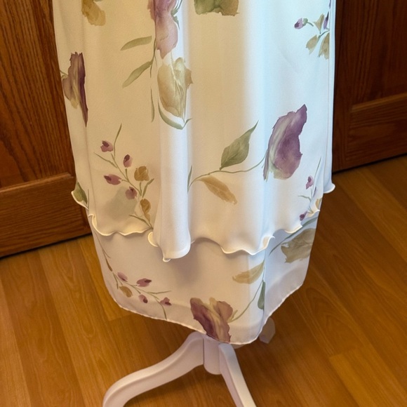 NWT Jeffrey & Dara Dress Womens 8 Evenings by Tom Barra Ivory Lace Sheer Lined - Picture 7 of 16